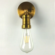 Американский бронзовый винтажный настенный светильник в стиле ретро из кованого железа, настенный светильник для спальни, современный настенный светильник Эдисона, антикварная лампа