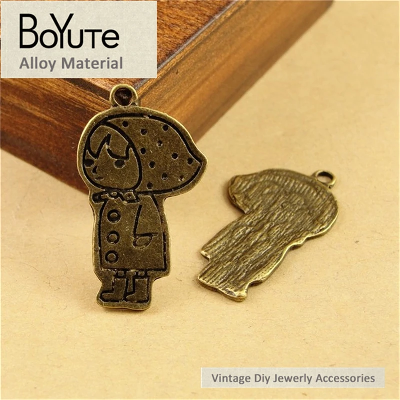 BoYuTe (60 Pieces/Lot) 28*18MM Wholesale Antique Bronze Plated Zinc