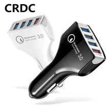 CRDC быстрое зарядное устройство 3,0 USB Автомобильное зарядное устройство QC 3,0 Универсальный Автомобильный мобильный телефон быстрое зарядное устройство для iPhone X 8 Xiaomi samsung Автомобильное зарядное устройство
