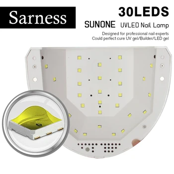 

Sarness 30 LEDs Dryer Lamp for Curing Gel Polish Auto Sensing Nail Manicure Tool 48W Nail Machine UV LED Lamp Nail LCD Display