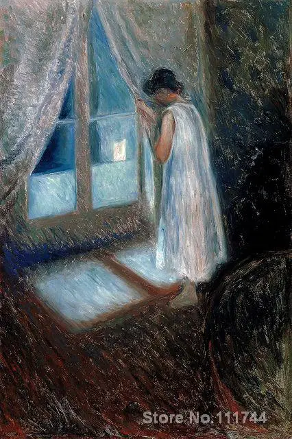 Абстрактная Современная Художественная девушка с видом на окно от Edvard Munch