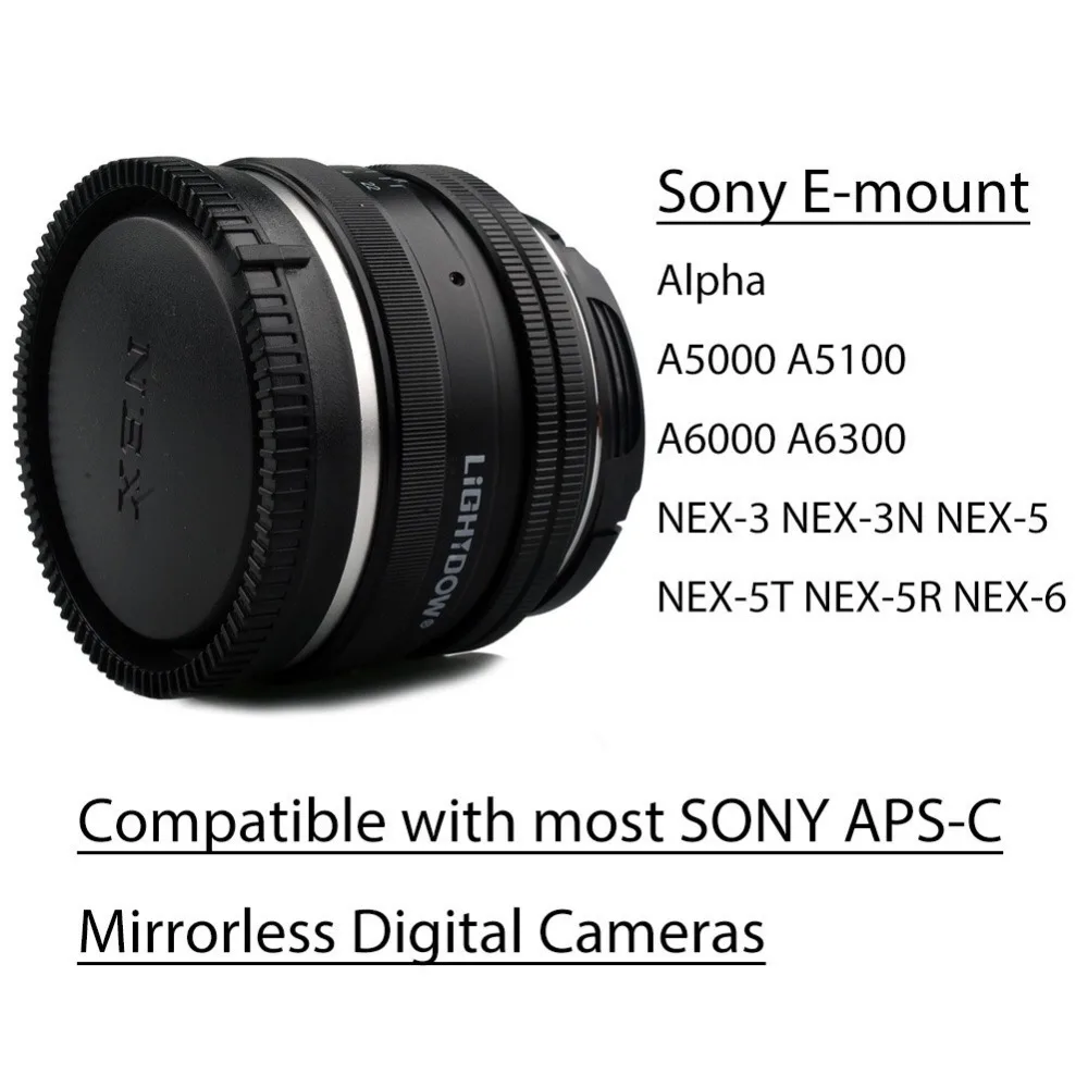 Lightdow 35 мм F1.7-F22 с ручными настройками для видеосъемки Для sony зеркало меньше E Mount NEX 3 3N C3 5N 5R 5T A6500 A6300 A6000 A5100 A5000 A3000 A3500