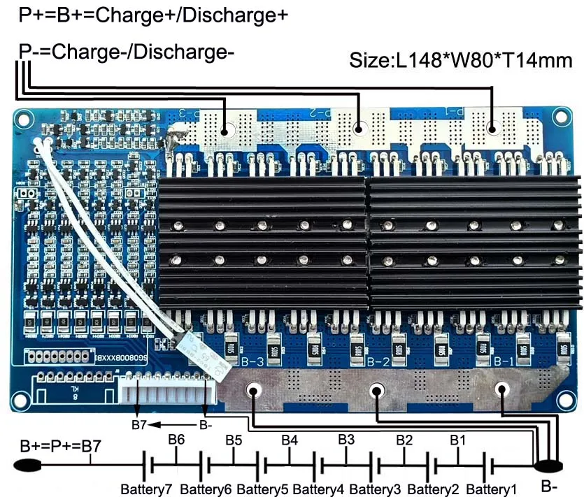 7S 100A Li-Ion BMS PCM плата защиты батареи для литий-ионного аккумулятора SH1660B351A1