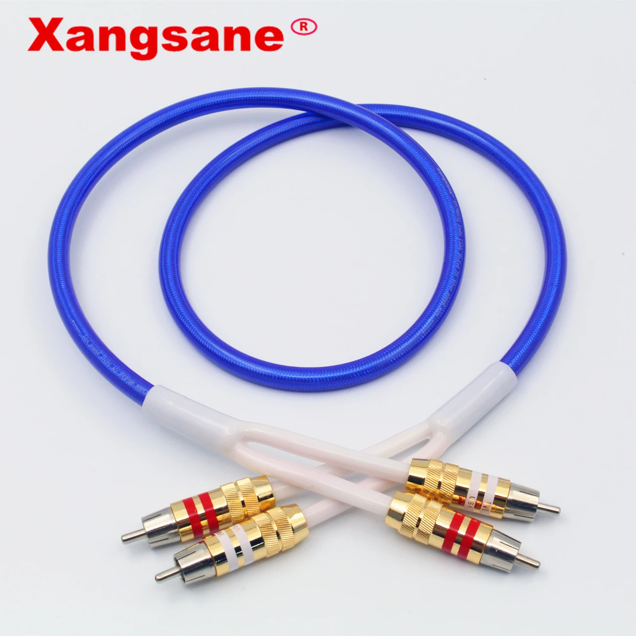 Xangsane Hifi 2RCA к кабель Hi end 4 ядра бескислородный медный посеребренный Двойной RCA