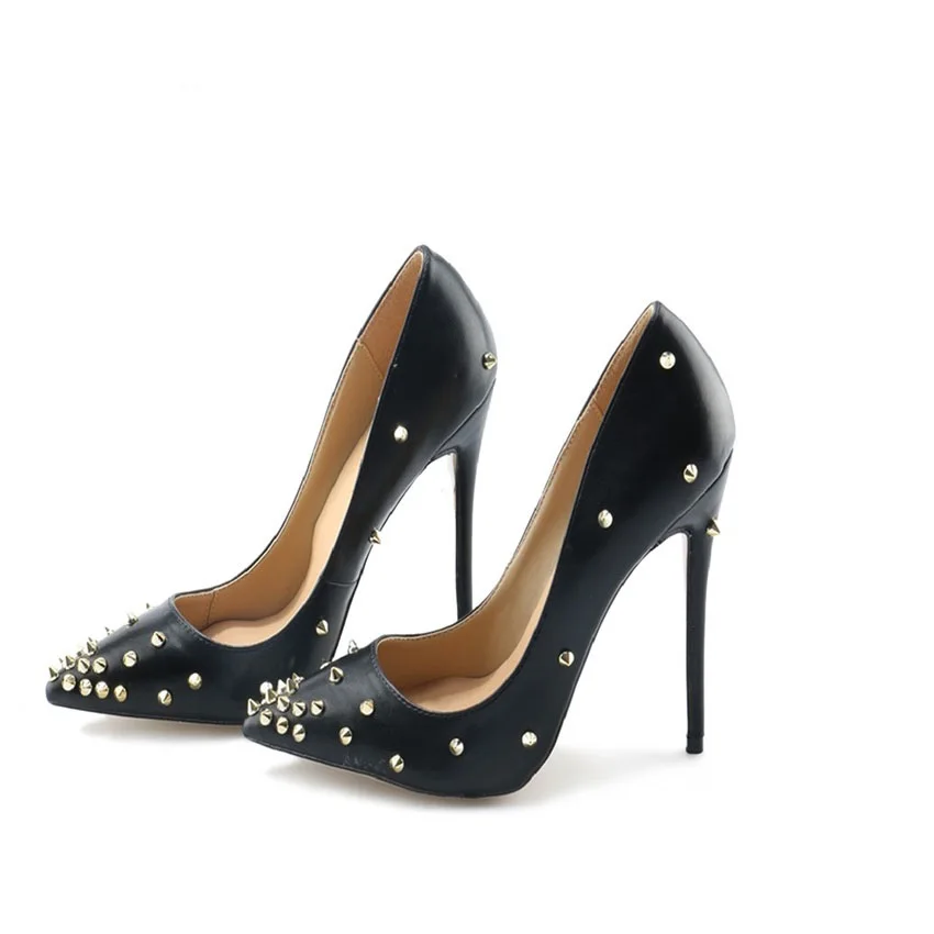 Or Blanc As De Chaussures Date Robe Partie Dames Haute Mariée Sexy as Picture Pointu Femmes Rivet Décoration Pompes Talons Picture Mariage Bout XwUfqT
