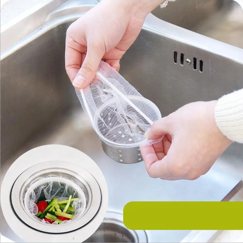30/100pcs Sink Trash Strainer Mesh Anti Clogging Bathroom Kitchen Sink