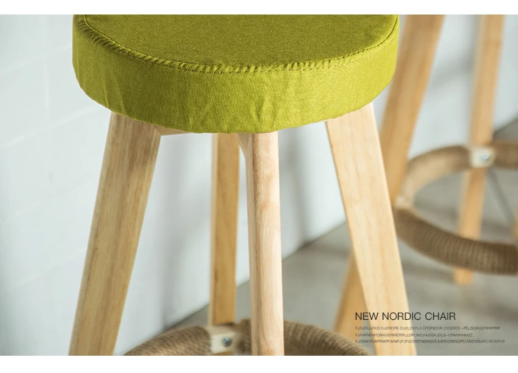 Домашний барный стул высокий стул твердый деревянный барный табурет современный минималистичный вращающийся креативный европейский стол