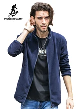 Pioneer Camp solide zipper männer hoodies jacke marke kleidung casual warme fleece sweatshirt männlichen qualität dunkelblau grau