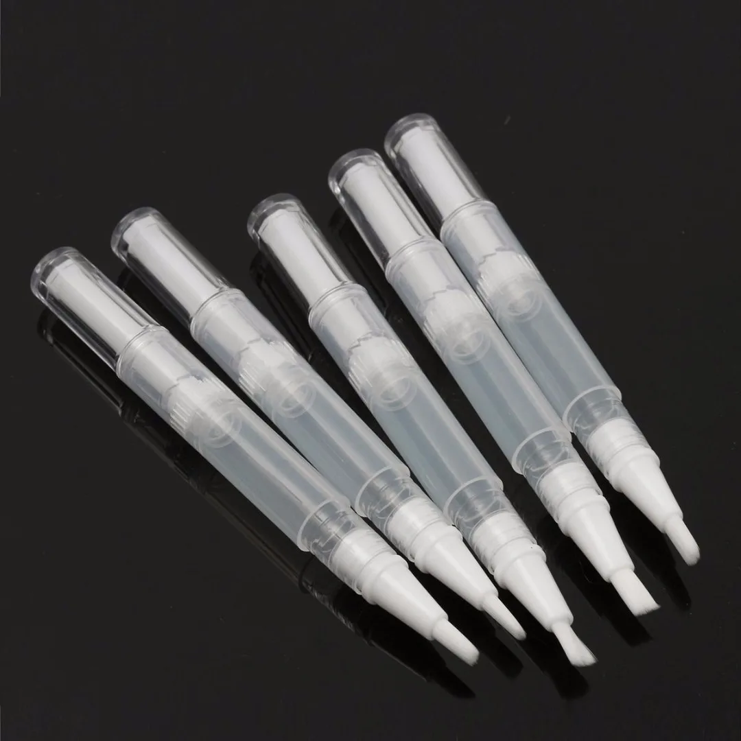 Shellhard 5pcs 3ml Empty Twist Pen With Brush High Quality Cosmetic Twist Pen Nail Polish Tube for Lip Gloss nail Nutrient oil