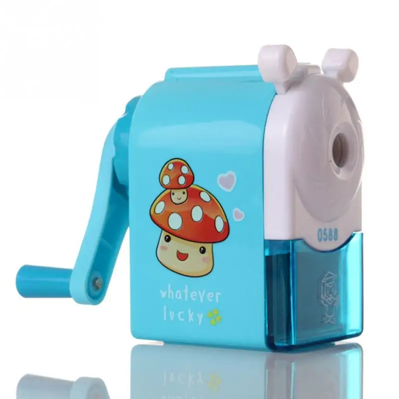 

New Design Cartoon Print Stationery Pencil Sharpener Hand Mechanical Windmill Cutting Tools School Pencils Cutter