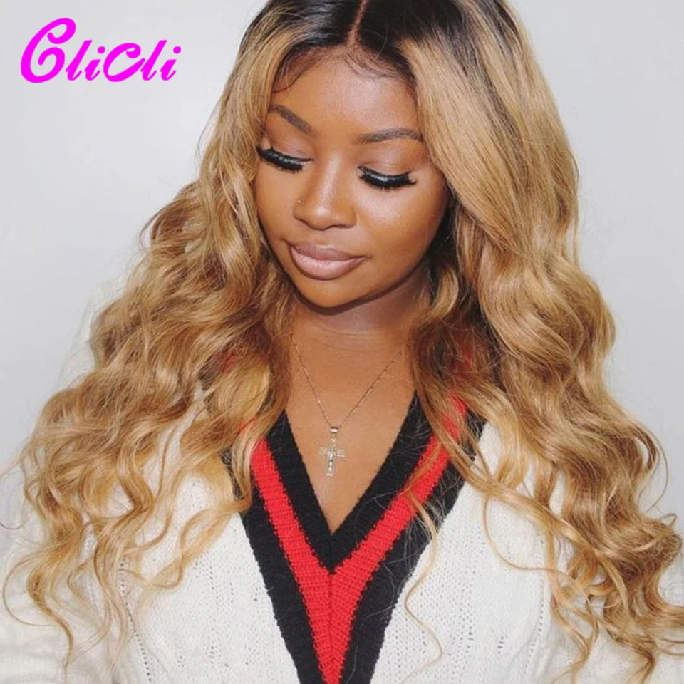 

Peruvian Ombre Bundles with Closure Body Wave 1b/27 Ombre Blonde Bundles with Closure Baby Hair Ombre Remy Human Hair Extensions