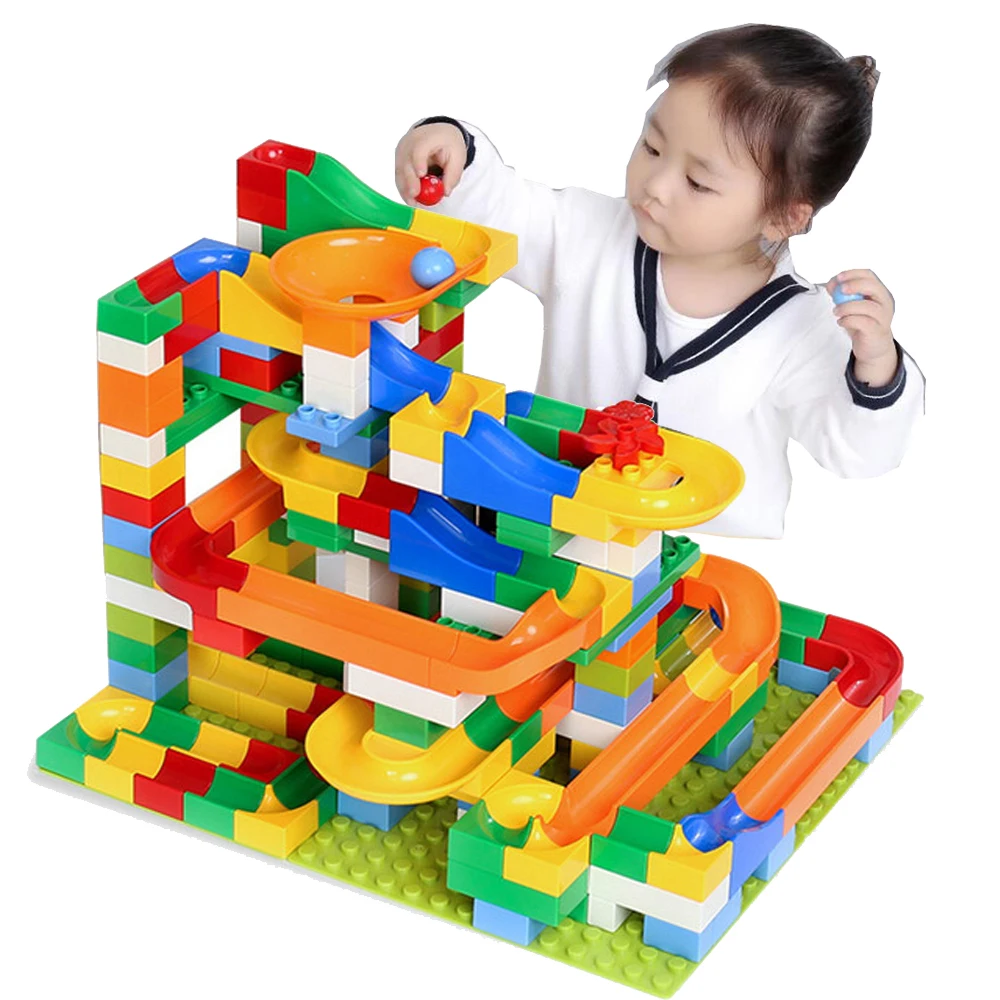 Building Blocks ABS Funnel Slide Assemble Bricks Compatible LegoINGlys Dupl...