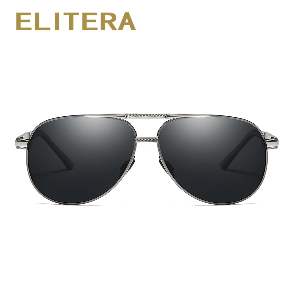 Мужские солнцезащитные очки ELITERA брендовые дизайнерские поляризационные в стиле