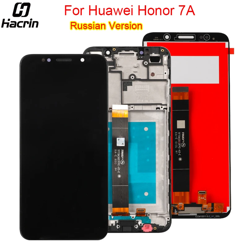 Для Huawei Honor 7A ЖК дисплей сенсорный экран с рамкой дигитайзер сборка Замена для 7S DUA