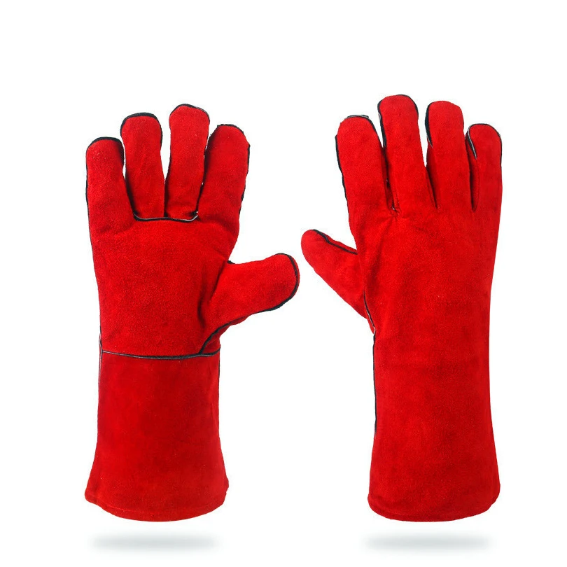

Safety Welding Gloves Leather Protective Welder For Work Gloves Hand Protection Security Cut Resistant Workplace Safety Supplies