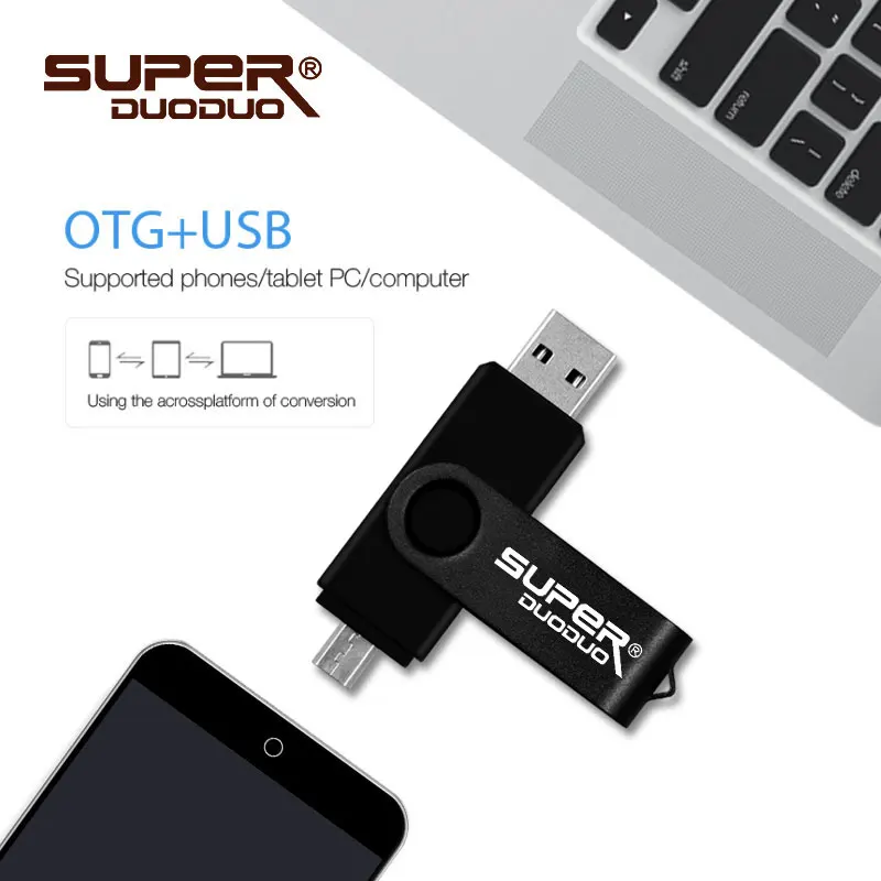 Лучший USB флеш-накопитель для Android, смартфон, 64 ГБ, флешка, 32 ГБ, OTG флеш-накопитель, металлическая карта памяти, 16 ГБ