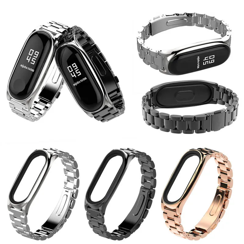 

Hot Stainless Steel Watchband Strap Replacement Band Belt for XiaoMi Miband 3 HD88