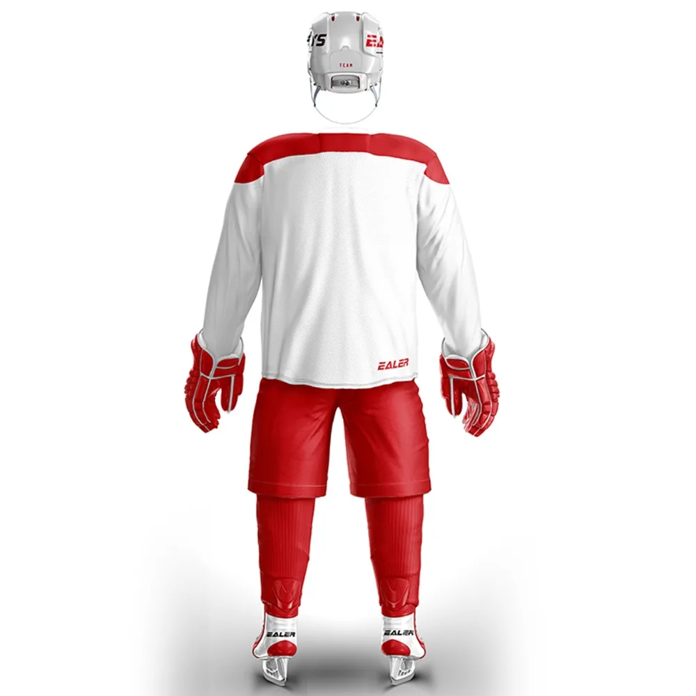 Крутая хоккейная белая форма для хоккея на льду, включая трикотажные носки и штаны