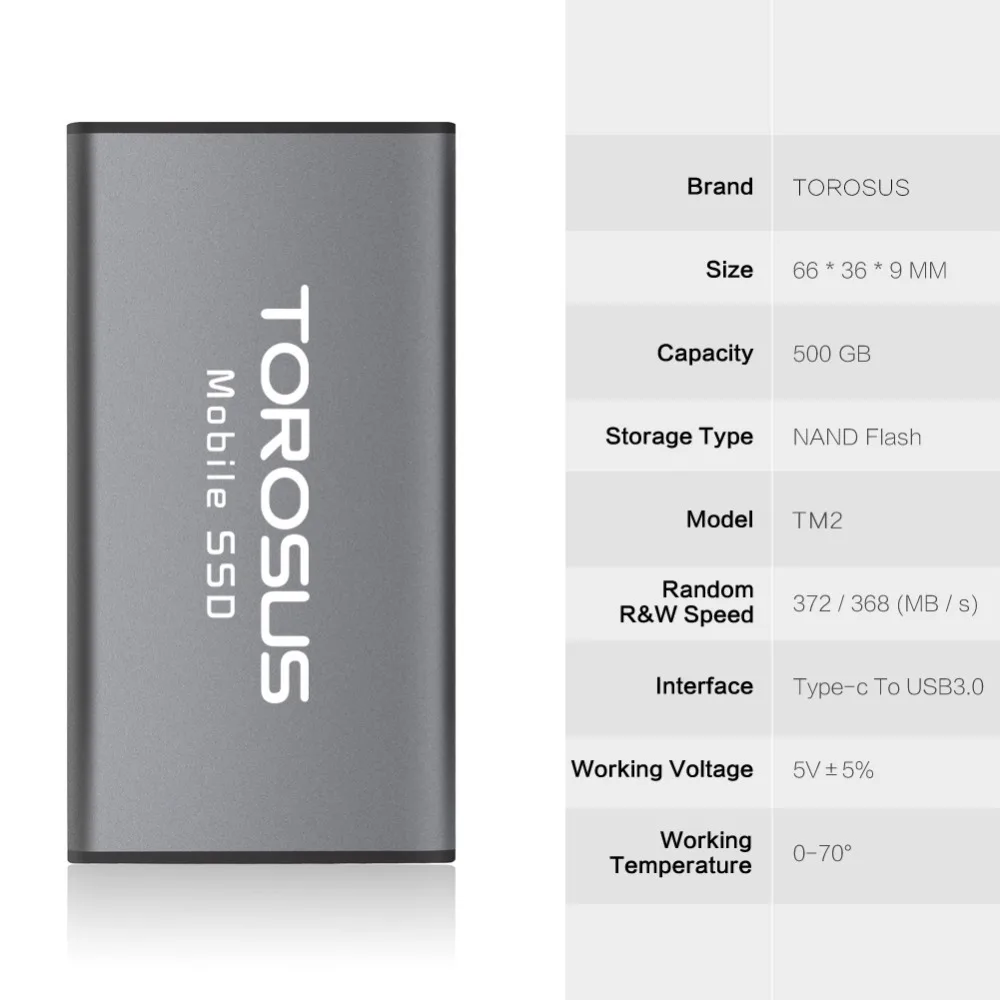 TOROSUS Externe SSD 500gb Tragbare SSD 250gb 18 