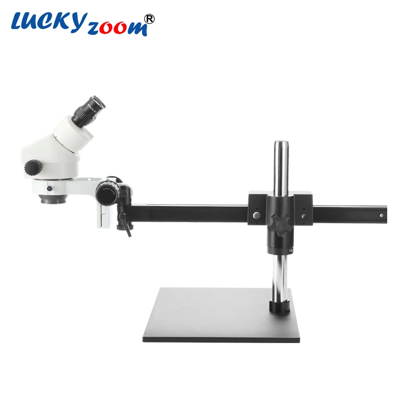 Lucky Zoom Brand Professional 7X-45X Single Boom Binocular Microscope Black Stand 25cm Working Area Professional Stereo Microscope Soldering Lucky Zoom Brand Professional 7X-45X Single Boom Binocular Microscope Black Stand 25cm Working Area Professional Stereo Microscope Soldering