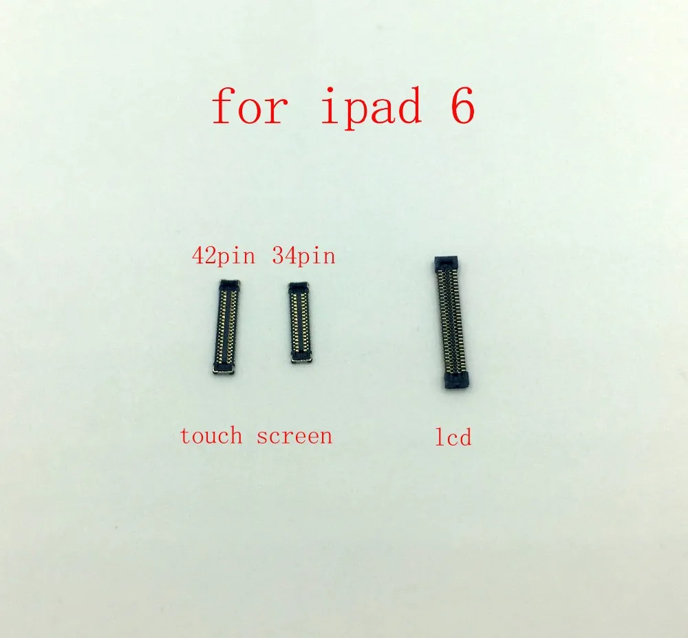 10 шт./лот для Apple iPad 6 сенсорный экран ЖК-экран дигитайзер стекло FPC разъем штырь
