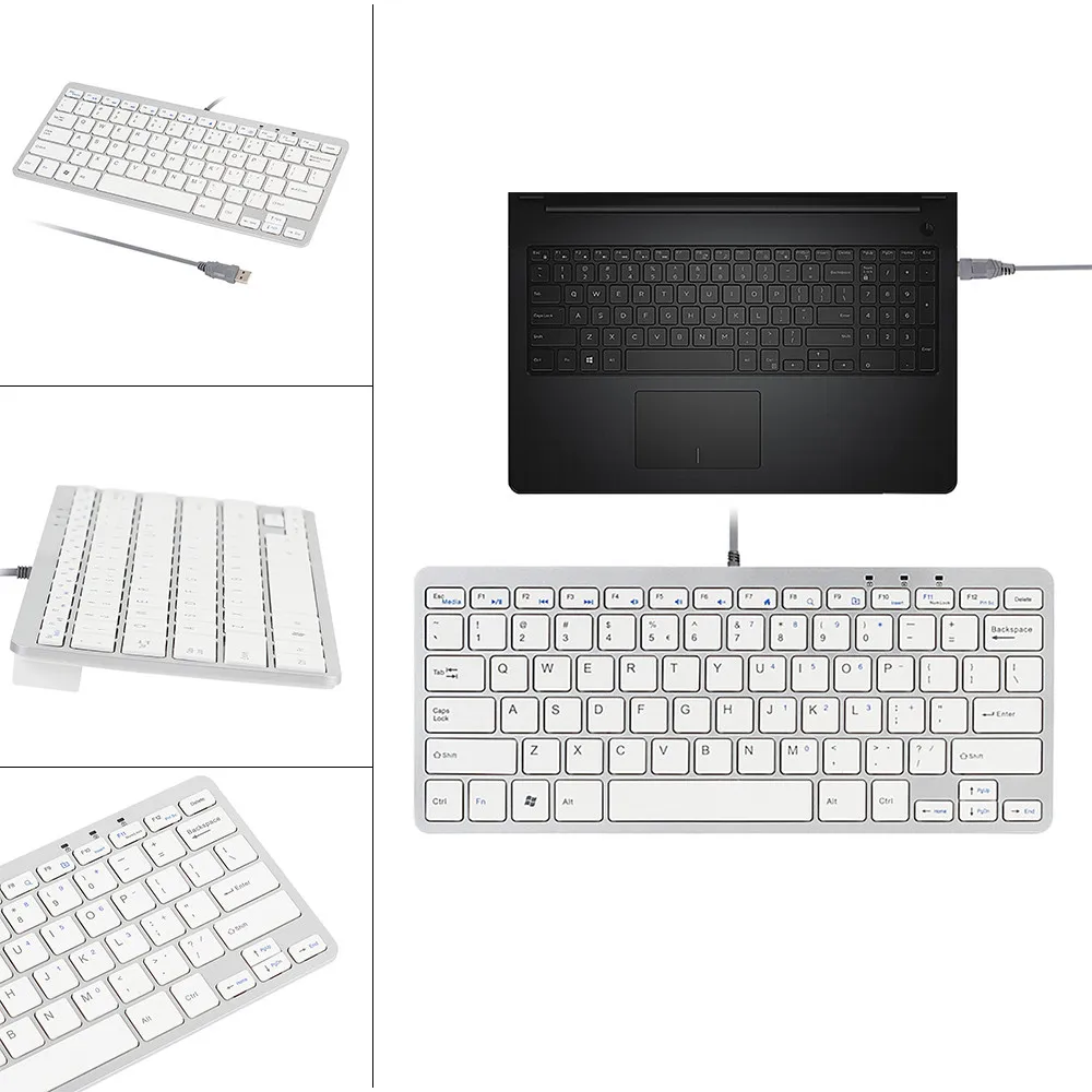 Apple, клавиатура mac, ультра тонкая, тонкая, 78 клавиш, проводная, USB, мини-клавиатура для ПК, apple, Mac, ноутбук, клавиатура, apple hoe, распродажа