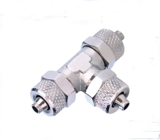 

tube 12mm Union Tee pneumatic brass Rapid Fittings For Plastic Tube tube RPUT 12
