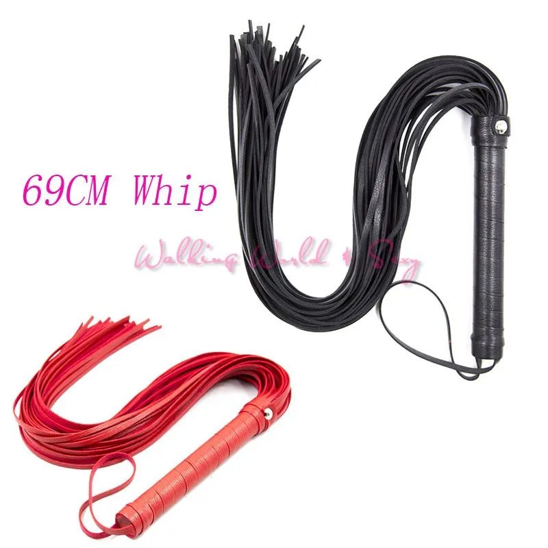 BlackRed Pu Leather Whip Fetish Bondage Sex Whip Lash Flogger BDSM Sex Toys For Couples Spanking Paddle Sexy Knout Ault Game (7)