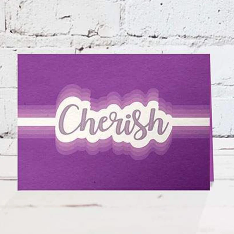 

Letters Cherish Metal Cutting Dies Stencils for DIY Scrapbooking Photo Album Decorative Embossing Paper Card Crafts Die Cut 2019