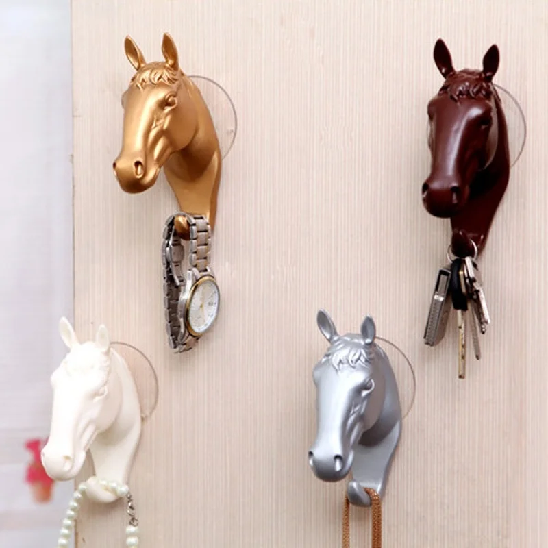 

Wall Decorative Hook Resin Home Furnishing Modern Small Horse Hooks for Wall Jewelry Keys Hangers Storage Hooks Organizer Supply