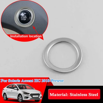 

START Engine Button Replace Cover STOP Key Accessoriy Switch Decoration Universal For Hyundai Solaris Accent HC 2018
