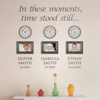 

In these moments time stood still custom name wall decals custom date vinyl wall stickers removable wall art living room 602C