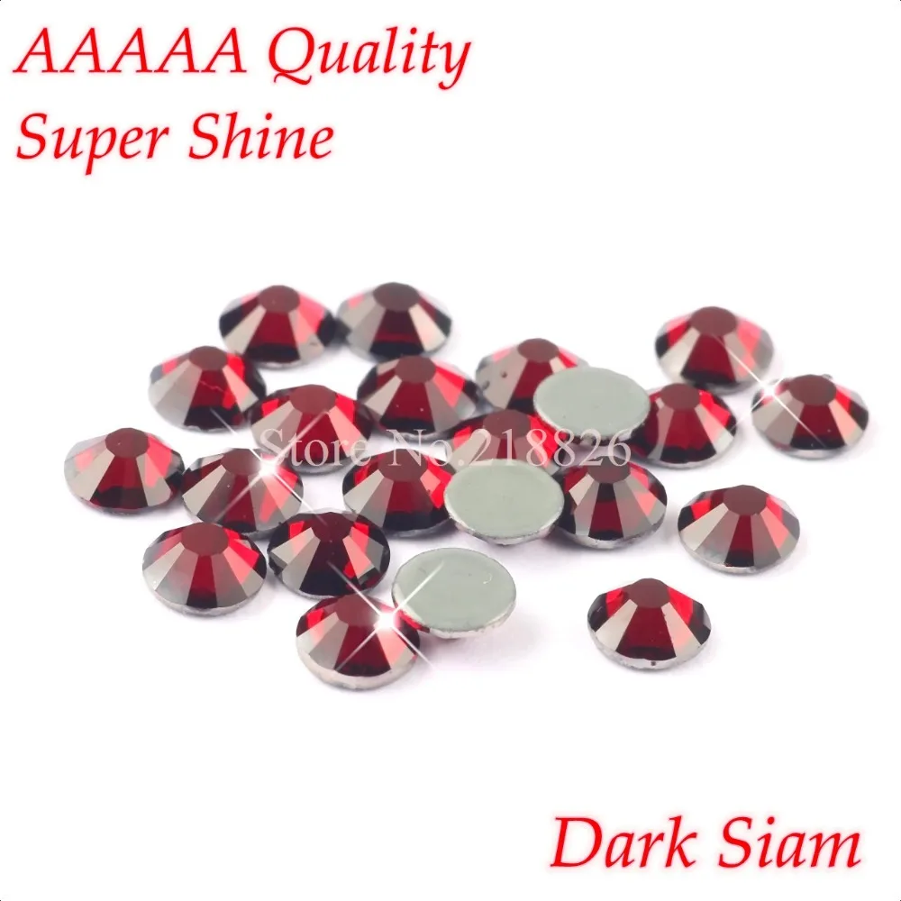 

AAAAA Luxury Hotfix Rhinestone Dark Siam SS6 SS10 SS16 SS20 SS30Glass Crystals Flatback Iron On Hot Fix Rhinestones