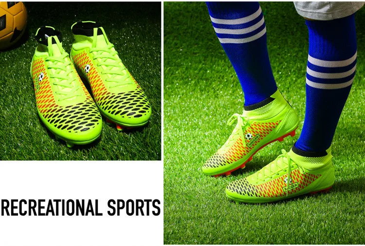 New Men's Soccer Shoes Cheap FG Football Boots Shoes High Ankle Soccer