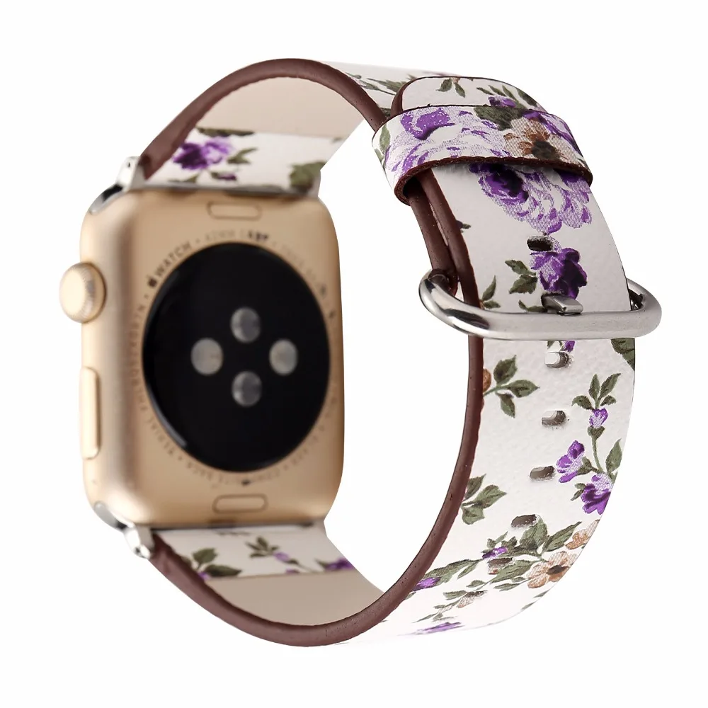 

For Apple Watch Strap apple watch Leather Strap New Small Floral 38mm/42mm