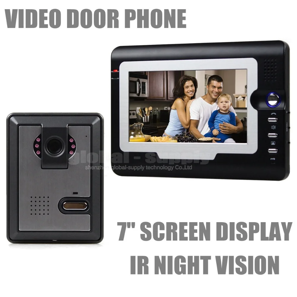 

DIYSECUR 7 inch TFT Color LCD Display Video Door Phone Visual Intercom Doorbell Hands Free IR Night Vision Wholesale