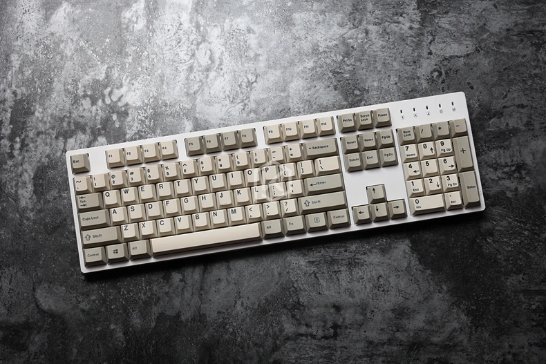 Pbt doubleshot колпачки для ключей Вишневый профиль Ретро бежевый серый ansi 104