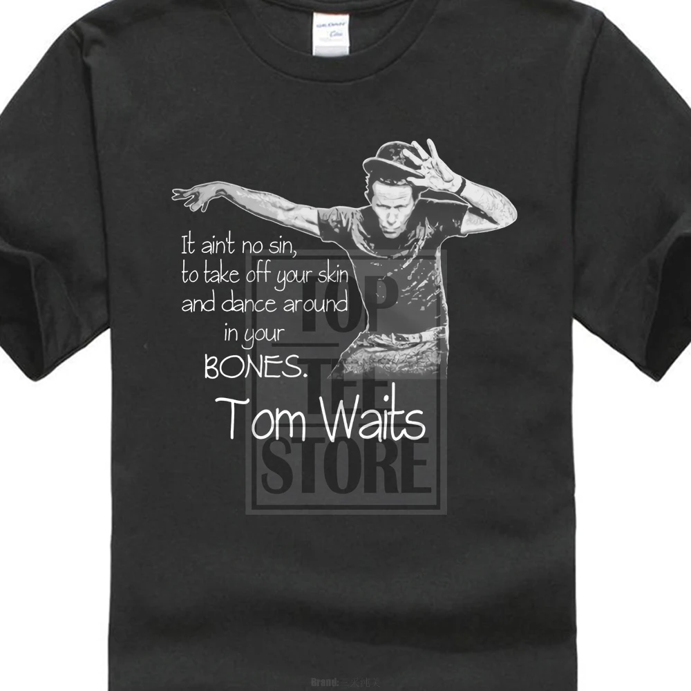 

Cute Tom Waits Short Sleeve Black T Shirts Birthday Gift