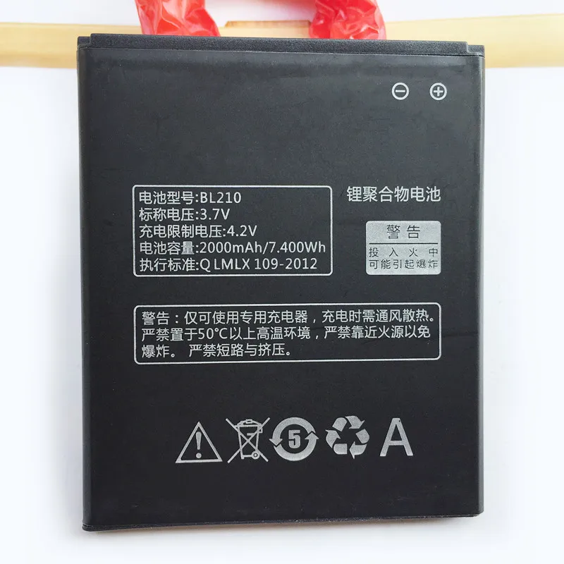 Оригинальный аккумулятор BL210 для Lenovo A536 A606 S820 S820E A750E A770E A656 A766 A658T S650|Аккумуляторы