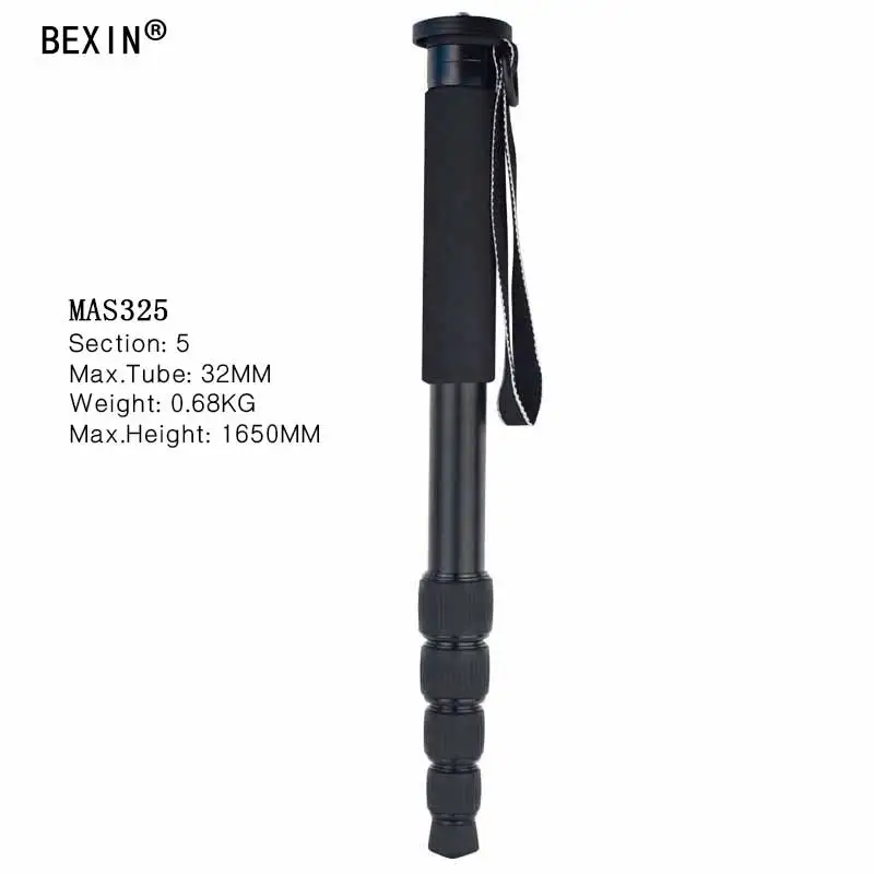 

Best selling easy to carry aluminum 5 sections 32mm tube tripod monopod