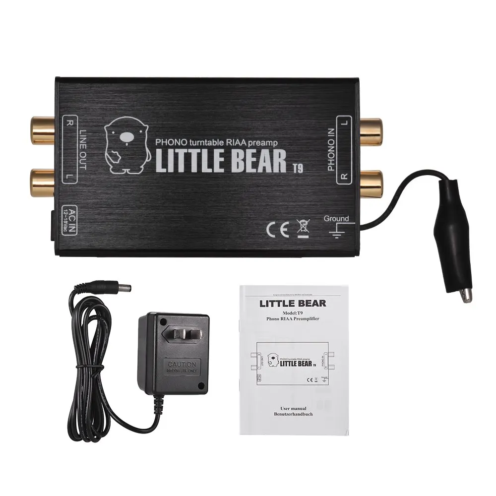 

Mini MM Phono Preamp Preamplifier with RCA Input & Output Interfaces Aluminum Alloy