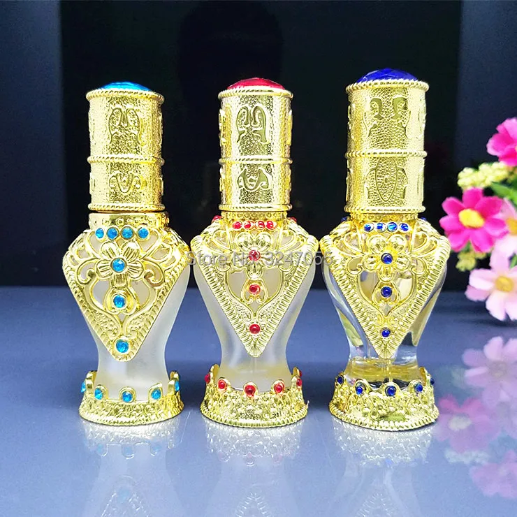 8ML 1Piece Gold Elegant Empty Essential Oil Bottle,Glass Luxury