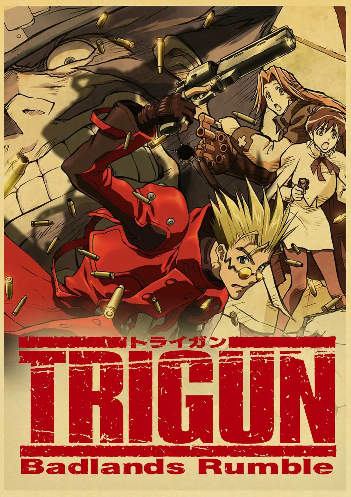 Японское аниме Trigun максимальный Каратель Vash the Stampede винтажный бумажный плакат настенная живопись украшение дома 42X30 см 30X21 см