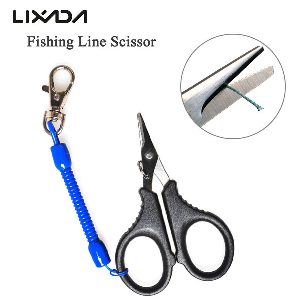 

Lixada Small Fishing Scissors Line Cutter Cutting Fishing Lures Stainless Steel Light weight Small Size Portable Fishing Tool