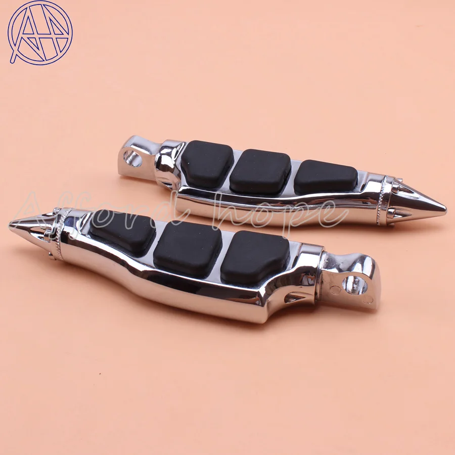 専用オーダー 1pair Spike Pegs Unique Stiletto Footrest Chroming Footpegs Pedal