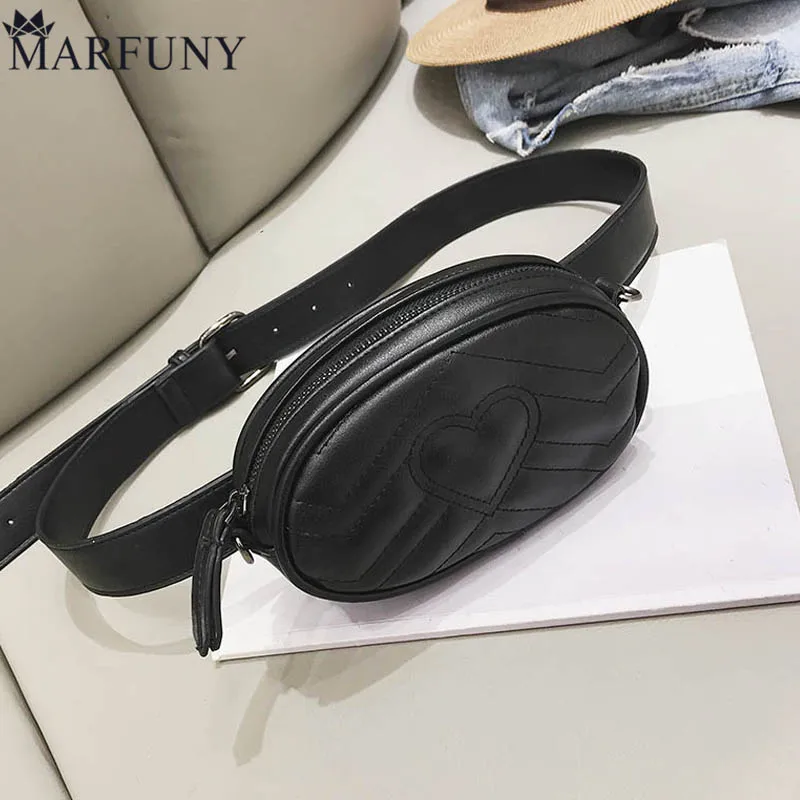 

MARFUNY Brand Waist Packs Women Pu Leather Waist Bags Fashion Belt Fanny Pack Pouch Phone Bag Female 2018 New Shoulder Bags Sac