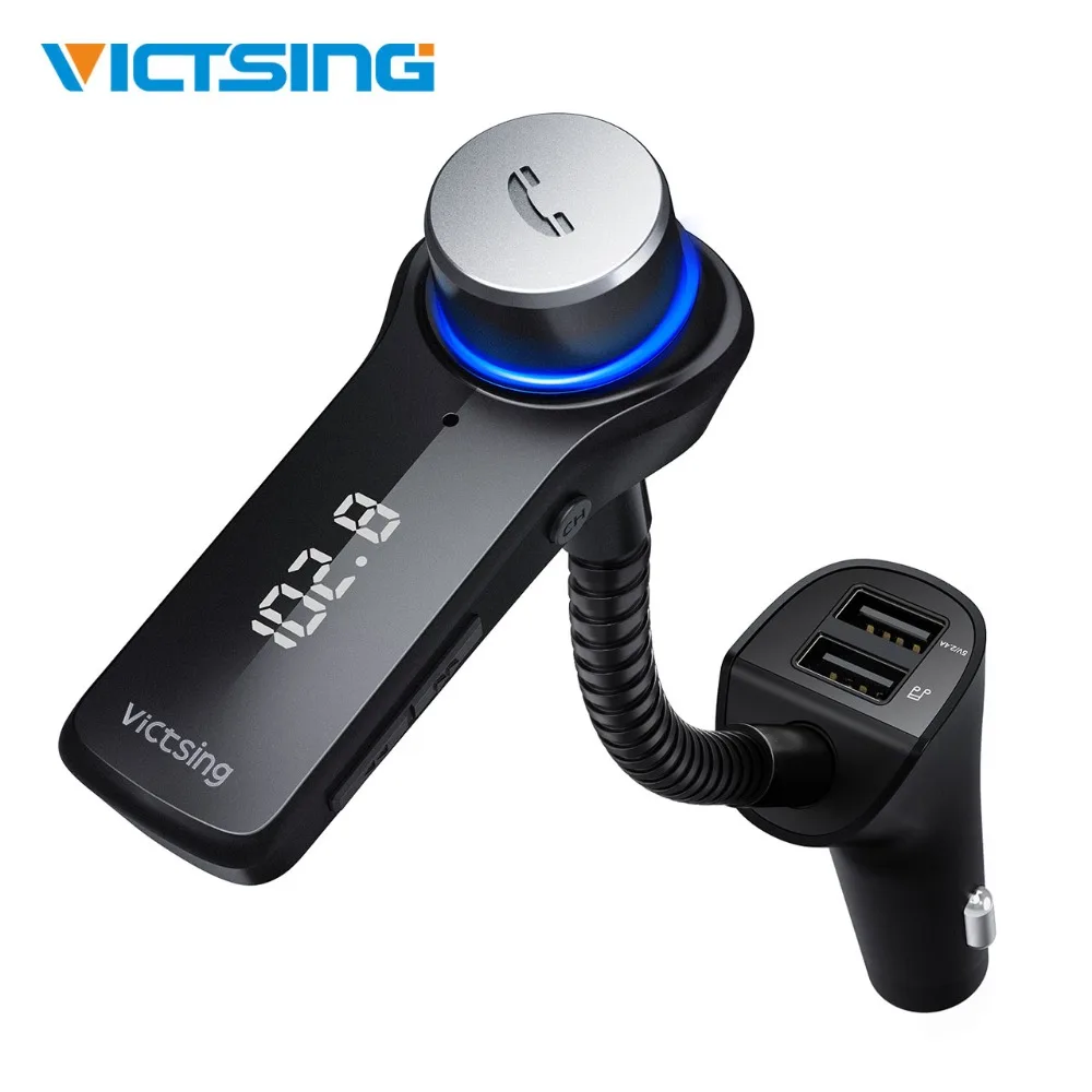 

VicTsing Wireless Adapter OLED Screen Bluetooth FM Radio Transmitter Hands Free HiFi Stereo Sound Car Kit For Car Audio System