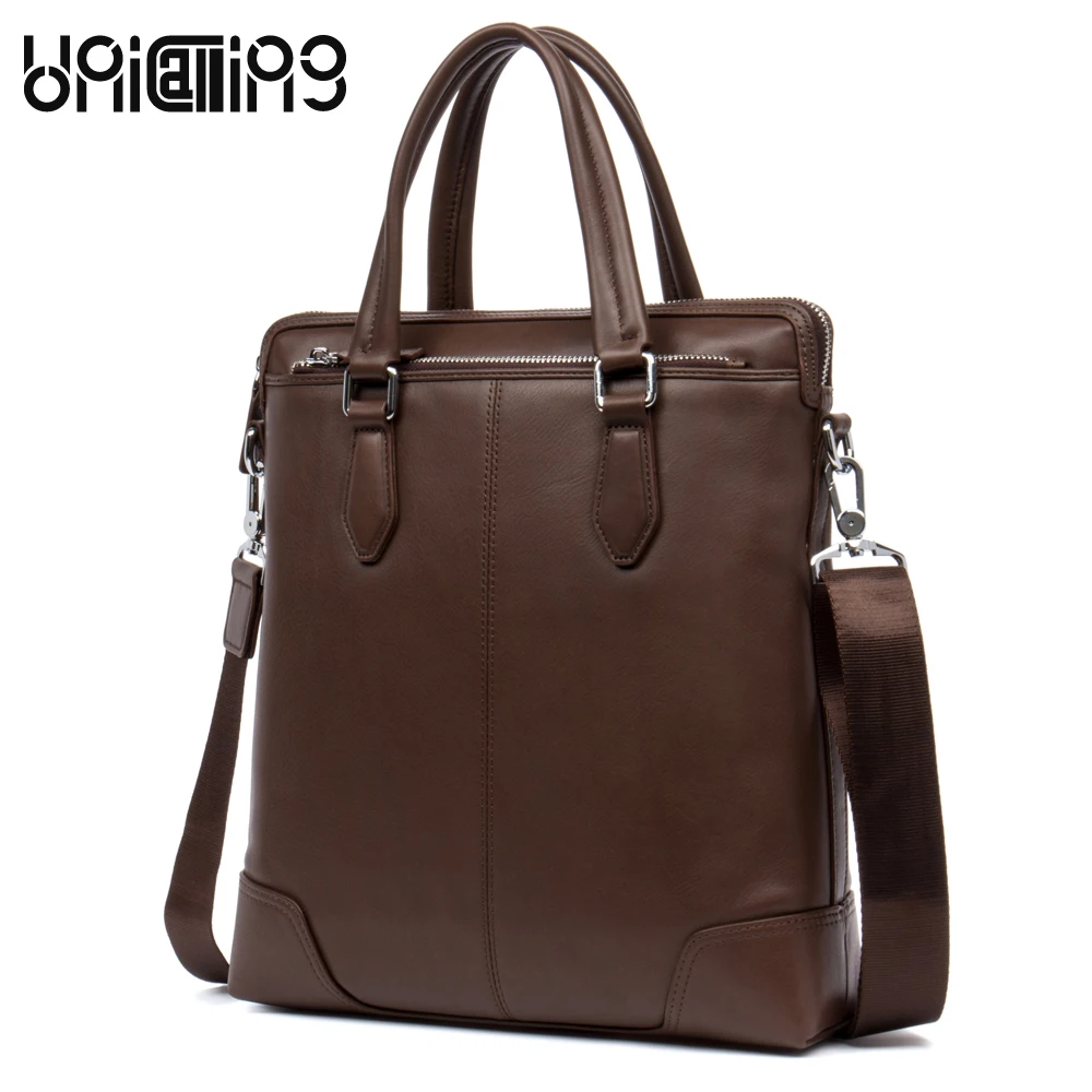 Brand men leather bags luxury fashion men real leather handbag vertical ...