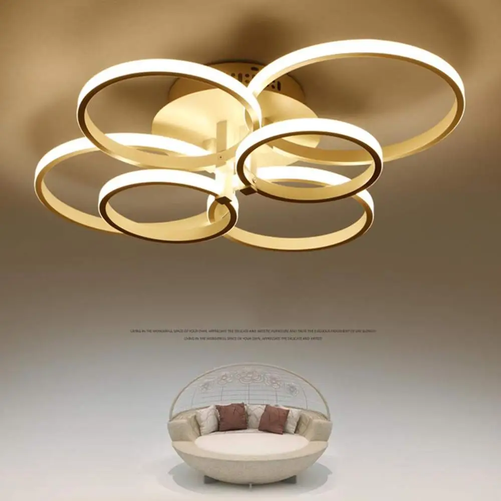 

Modern Led Ceiling Light Super -Thin Circle Ceiling Lamp for Living Room Dining Room Bedroom 4/6/8 heads