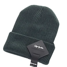 Вязаная шапка, Модная вязаная шерстяная зимняя теплая шапка, шапка бини для мужчин и женщин